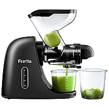 Espremedor de Frutas Lento de Alto Rendimento, Denso em Nutrientes, Vitaminas e Fácil de Limpar, 200W, Fretta, Azul