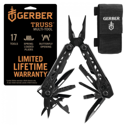 Alicate Multifuncional 17 Funções, Gerber Gear, Preto