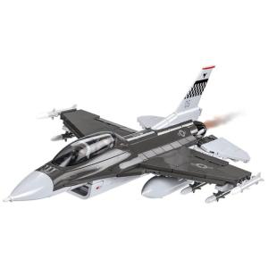 Kit de Construção Caça Forças das 5815 F 16D Fighting Falcon com 410 Peças, COBI, Preto