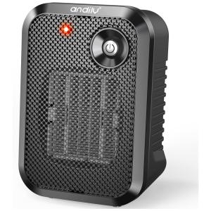 Aquecedor de Cerâmica Elétrico Portátil B, 500W, 110v, ANDILY FH250 BK, Preto