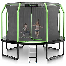 Trampolim ANCHEER 426,72 cm com Rede, Escada, Revestimento Antiferrugem e Aprovação ASTM. Trampolim Recreativo para Crianças e Adultos.