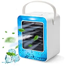 Climatizador 4 em 1 Portátil 500 mL, Recarregável via USB, KOOLERTRON, Branco