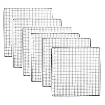 Kit 6 Bandejas Aço Inoxidável Bright Kitchen Prata Desidratador 30 x 33 cm