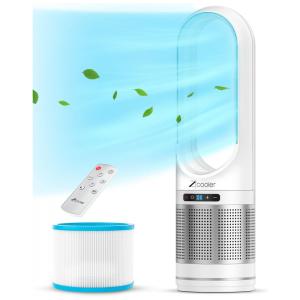 Ventiladores de torre ZICOOLER para casa, ventilador oscilante sem lâmina de 22 polegadas e 80 com controle remoto, ventiladores silenciosos