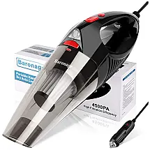 Aspirador Portátil Baronage com Cabo de 5mt Alta Potência LED DC 12V Uso Úmido e Seco, Preto