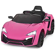 Carro, Carrinho Elétrico 1 Assento, 12V, com Controle Remoto, Vel 5 km por hora, Idade 3, COSTZON, Rosa