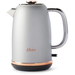 Metropolitan Chaleira Elétrica 1.7L 700W com detalhes em ouro rosa, OSTER 2097736, Cinza