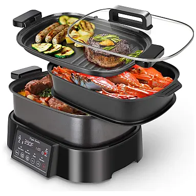 Panela Elétrica Multifuncional 6L, Aço