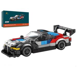Kit de Construção Carro de Corrida Racing G com 385 Peças, JMBricklayer, Preto