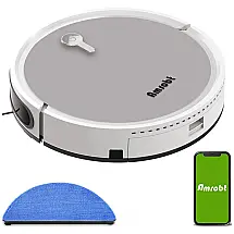 Aspirador de Pó Robô Amrobt RO SI3501 com Conexão via APP WI FI e Auto Carregamento, 110V, Branco