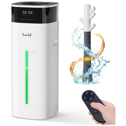 Umidificador 20L com Enchimento Superior, Difusor de Aroma, Visor Digital, Indicador de Nível Baixo de Água e Silencioso para Ambientes até