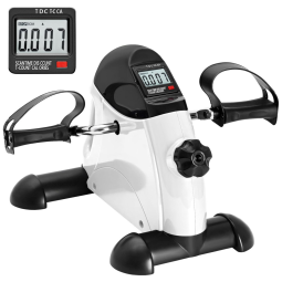 Mini Exercise Bike, AGM Under Desk Bike Pedal Exerciser Foot Cycle Arm Leg Pedal Exerciser with LCD Screen Displays