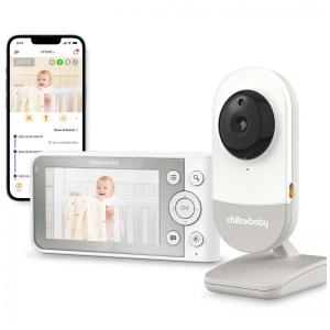 ChillaxBaby DM640 Babá Eletrônica Monitor com Câmera HD de 10cm Wi Fi Áudio Birecional e Visão Noturna
