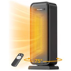Aquecedor PELONIS de Cerâmica Eco com Oscilação de 75° e Controle Remoto, 40,64 cm: Conforto e Eficiência