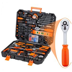 CARTMAN Kit de Ferramentas c, Maleta de zenamento, 168 Peças, Laranja