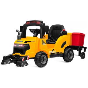 Caminhão Elétrico Infantil 1 Assento com Luz LED, Músicas, Bateria 12V, MOLACHI, Amarelo