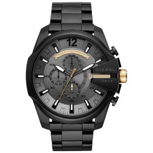 Relógio de quartzo de aço inoxidável Mega Chief masculino com pulseira de aço inoxidável, 12 Modelo, DIESEL DZ4479