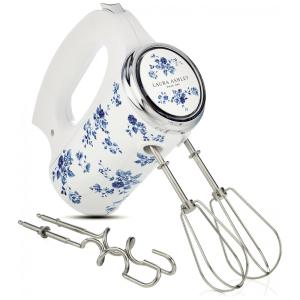 Batedeira de Mão Laura Ashley 200W Branco com Estampa Floral China Rose, 5 Velocidades Turbo Inox VQ-SBSMR57-LACR-US 110V