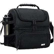 MIER Bolsa Térmica Portátil 15L, Mantém Quente, Frio Por até 5H, Cinza