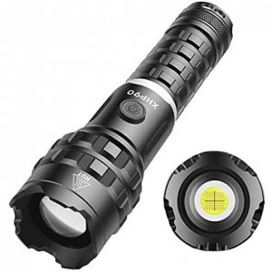 Grentay 1915B 1012B Lanterna 10000LM, Distancia 10000 M, com USB, à Prova DÁgua IPX6, Preto