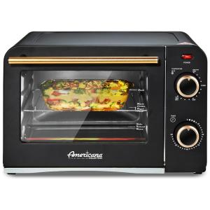 Forno Elétrico de Bancada Retro com 4 Níveis de Temperatura e Temporizador, 1300W, 110v, ELITE GOURMET ETO1200B, Preto