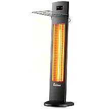 Aquecedor Infravermelho DR. INFRARED HEATER Preto Carbono 1500W 3 Modos 3 Instalações Timer 12h Controle Remoto ETL Indoor Outdoor 120V