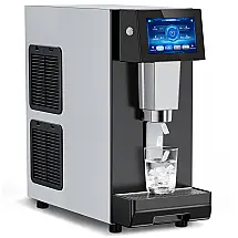 Máquina de Gelo em Pedaços Commercial Nugget Hothope 45 kg/24h 5,4 kg Armazenamento 3-em-1 com Dispenser de Gelo e Água Aço Inox IM-S2-T