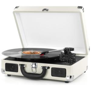 Vitrola To Discos 3 Velocidades, com USB e Entrada AUX, 45 RPM, 110v, DIGITNOW M422 white CA, Branco