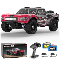 Carrinho de Controle Remoto Off Road 4x4, Escala 1:14 sem Escova com Velocidade até 60km/h, Baterias Li-Po 2S e à Prova d'Água