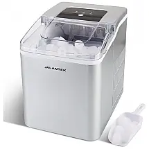 Máquina de Gelo até 11 kg em 24H Portátil com Colher, Cesta de Gelo e Autolimpeza, 110V, JALANTEK, Prata