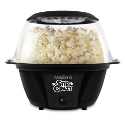Pipoqueira Elétrica West Bend Stir Crazy Hot Oil - Máquina de Pipoca com Tigela Grande e Haste de Mistura, Ideal para Noites de Cinema!