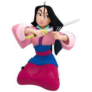 Enfeite de Natal Hallmark Keepsake Disney Princess, Mulan Um Ato de Coragem, Plástico 6,7x7,9x6,4 cm