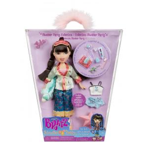 Boneca de Moda Bratz Slumber Party Jade com 2 Conjuntos de Pijamas, Pelúcia e Acessórios