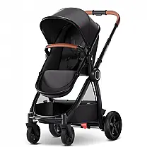 Carrinho de Bebê Mompush Ultimate2 Preto Conversível com Assento Reversível 6 Meses a 23 kg