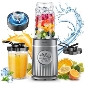 Liquidificador Portátil para Shakes e Smoothies com Capacidade de 950mL e Copo de Viagem Incluso, 1500W, VEWIOR