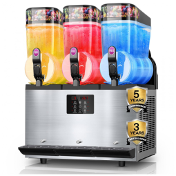 Máquina de Raspadinha e Smoothie Gelado Comercial de Aço Inoxidável, 45L, 85 Copos por Ciclo, Ideal para Restaurantes e Bares - FOHERE