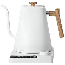 Chaleira Elétrica 1L em Aço Inoxidável com Controle de Temperatura, 110V, ARKANTOS, Branca