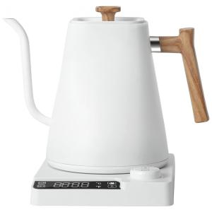 Chaleira Elétrica 1L em Aço Inoxidável com Controle de Temperatura, 110V, ARKANTOS, Branca