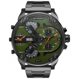 Relógio Masculino Analógico de Quartzo com Pulseira em Aço Inoxidável e Cronógrafo, Diesel DZ7477, Preto e Verde