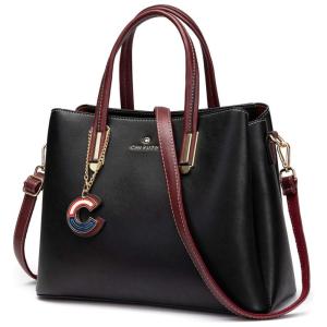 Cheruty Bolsa Feminina de Ombro em Couro Sintético, Preta