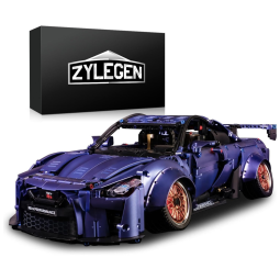 Kit de Construção Carro de Corrida com 3333 Peças para Crianças Acima de 8 Anos, ZYLEGEN, Preto e Vermelho