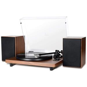 Vitrola Toca Discos sem Fio com Alto Falantes 36W, Cartucho Magnético e Contrapeso Ajustável, 110v, DIGITNOW, Marrom