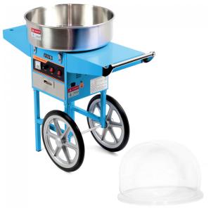Máquina de Algodão Doce Elétrica com Carrinho com Escudo Bolha, 110v, VIVO CANDY KIT 2B, Azul