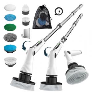 Escova Elétrica Rotativa 360 sem Fio com 2 Velocidades e 4 Acessórios, Branca, 110v, MGLSDEET ANS 8038, Branco