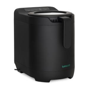 Composteira Elétrica de Cozinha 2,5L com Tampa Visual e Filtragem de Carvão Ativado sem Odores, 110V, Luma Comfort, Preta