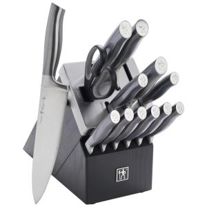 Conjunto de Facas com Afiador Embutido e Bloco de Bancada 14 Peças, HENCKELS 17635 014, Prateado