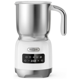 Hazel Quinn Espumador de leite: 5 Funções, Espumador Variável de Temperatura para Espessura, 400ml para Café Latte Quente e Gelado