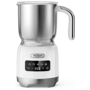 Hazel Quinn Espumador de leite: 5 Funções, Espumador Variável de Temperatura para Espessura, 400ml para Café Latte Quente e Gelado