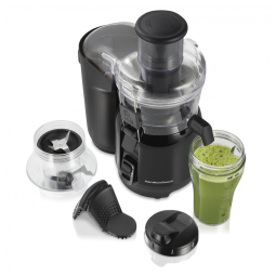 Centrífuga de Frutas e Liquidificador 2 em 1 Fácil de Limpar, 800W 110V, Hamilton Beach, Preto