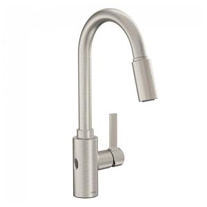 Torneira Cozinha com Sensor de Movimento e Pulverizador Retrátil, Moen 7882EWSRS Genta LX, Inoxidável